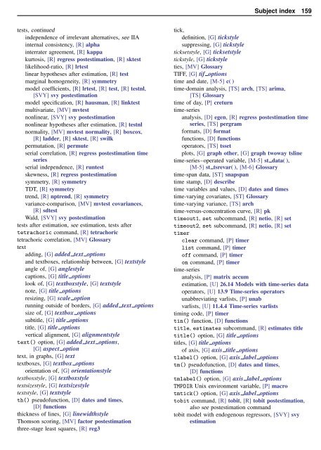 Stata Quick Reference and Index