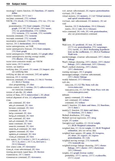 Stata Quick Reference and Index