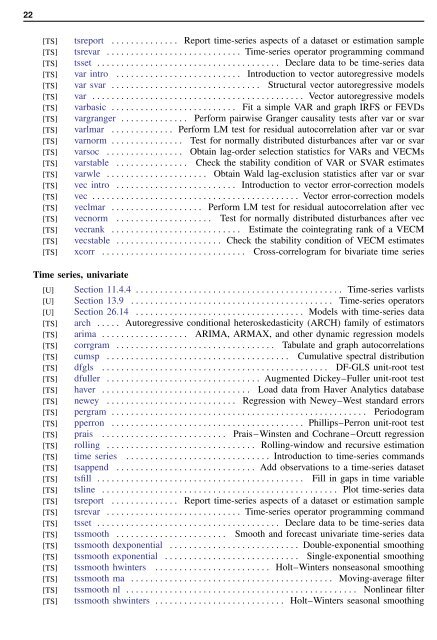 Stata Quick Reference and Index