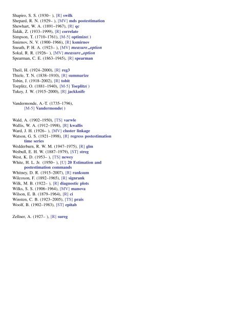 Stata Quick Reference and Index