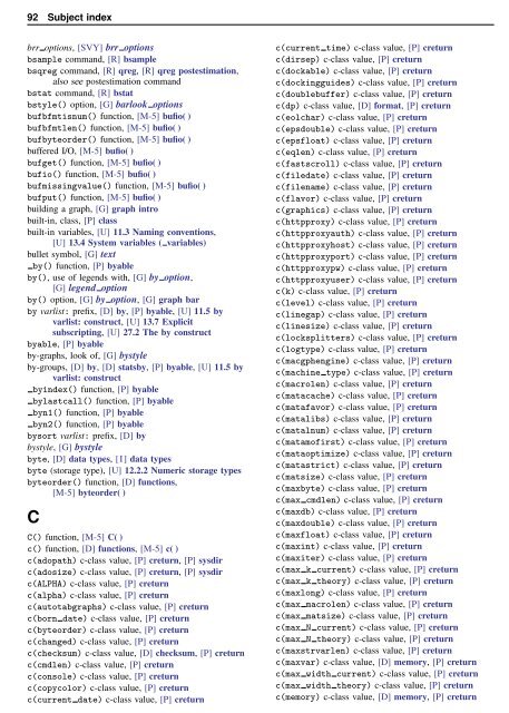 Stata Quick Reference and Index