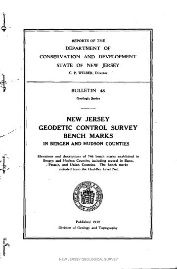 Bulletin 48, New Jersey Geodetic Control Survey Bench Marks in ...