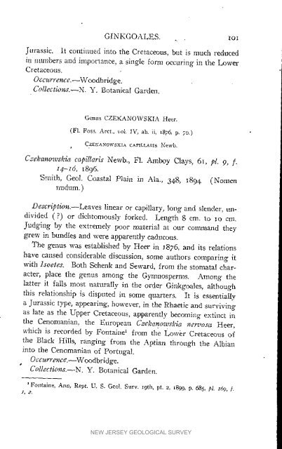 Bulletin 3. The flora of the Raritan Formation, 1911 - State of New ...