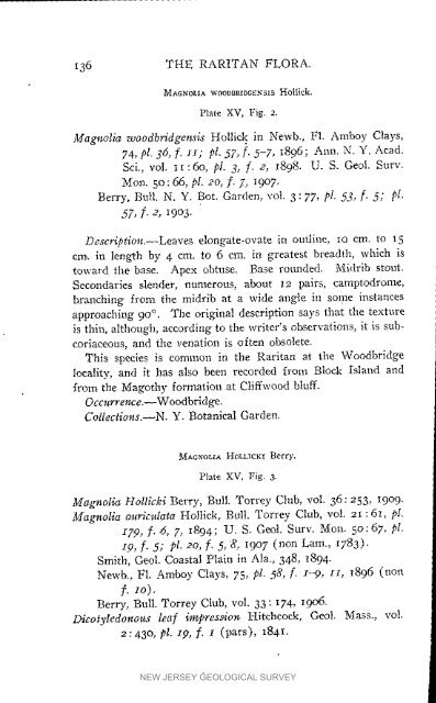 Bulletin 3. The flora of the Raritan Formation, 1911 - State of New ...