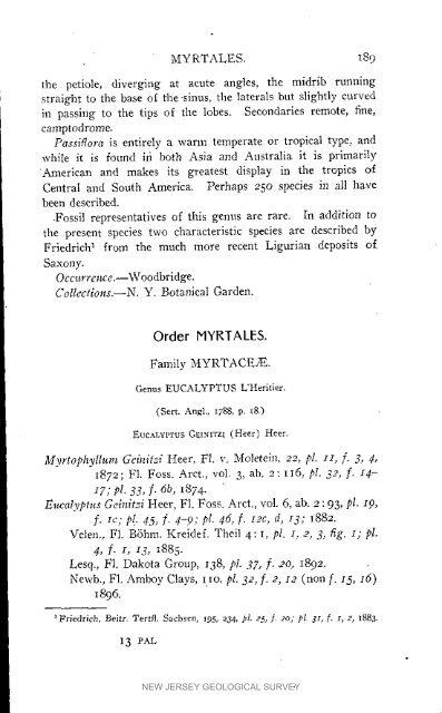 Bulletin 3. The flora of the Raritan Formation, 1911 - State of New ...