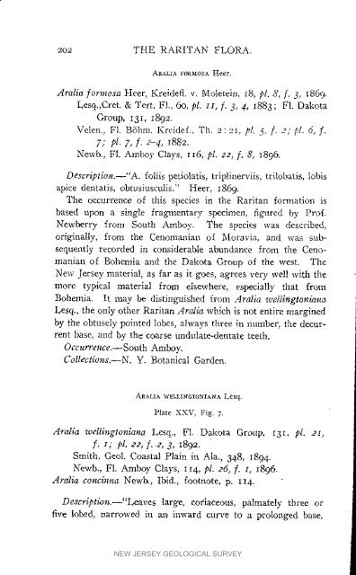 Bulletin 3. The flora of the Raritan Formation, 1911 - State of New ...