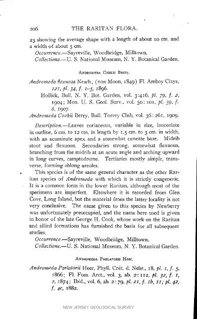 Bulletin 3. The flora of the Raritan Formation, 1911 - State of New ...