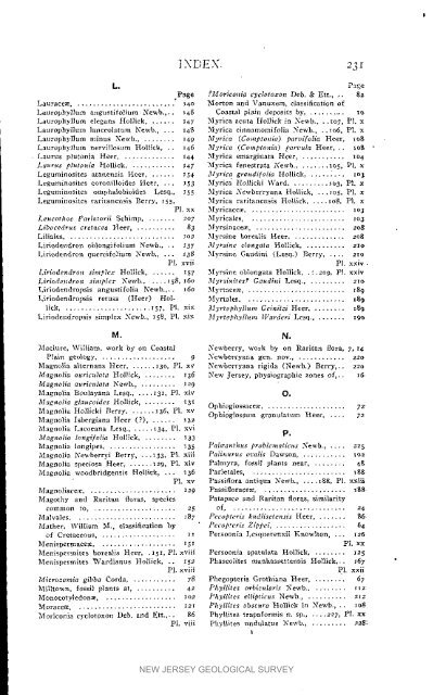 Bulletin 3. The flora of the Raritan Formation, 1911 - State of New ...