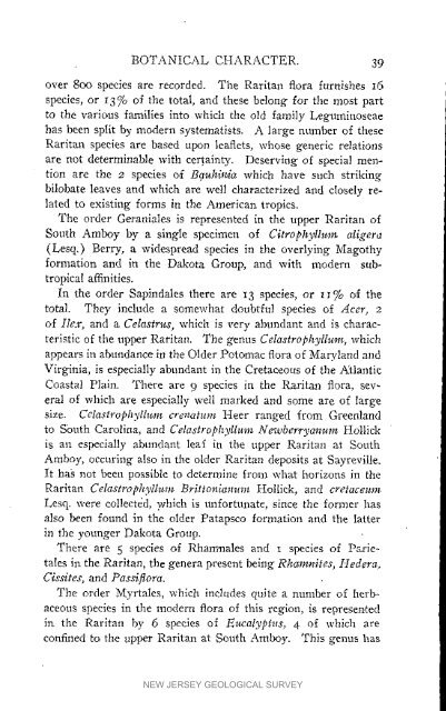Bulletin 3. The flora of the Raritan Formation, 1911 - State of New ...