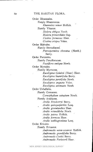 Bulletin 3. The flora of the Raritan Formation, 1911 - State of New ...