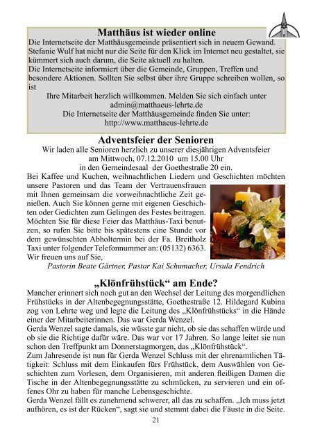 2011-05-dez-feb.pdf - MatthÃ¤usgemeinde Lehrte