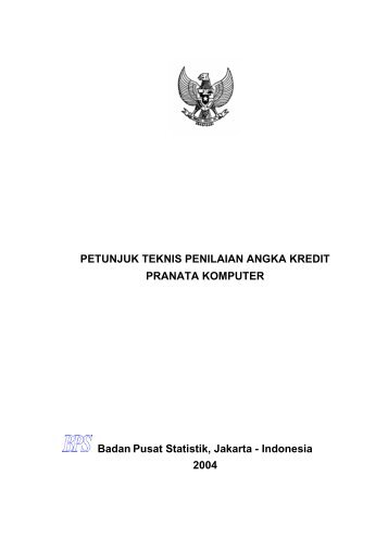 Petunjuk Teknis Penilaian Angka Kredit Pranata Komputer