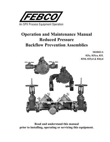 Operation and Maintenance Manual Reduced Pressure ... - Febco