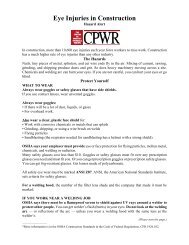Eye Protection CPWR Factsheet (PDF)