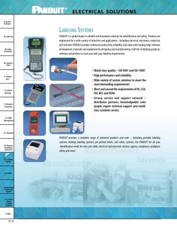 ELECTRICAL SOLUTIONS LABELING SYSTEMS