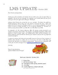LMS UPDATE October 2011 - Lebanon School District
