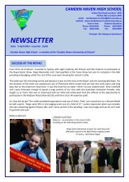 05.04.13 Newsletter (pdf 2 MB) - Camden Haven High School