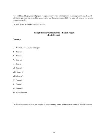 Proposal Essay Outline Sample Source Outline For The Isearch Paper Compare And Contrast Essay Topics For High School Students also English Essay Writing Help Sample Directive Outline For Unit The Tragic Hero Paper Thesis Essay About English Language
