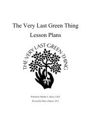 The Very Last Green Thing Lesson Plans
