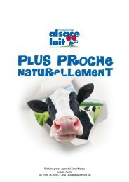 Voir le dossier de presse Alsace Lait 2010 dans sa totalitÃ© par ici (pdf)