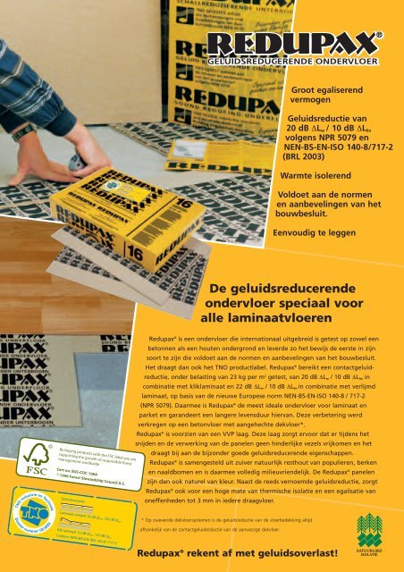 De geluidsreducerende ondervloer speciaal voor alle ... - Laminaat.nu