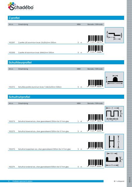 profielen speciaal & platen - Schadebo