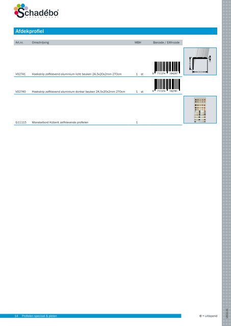 profielen speciaal & platen - Schadebo