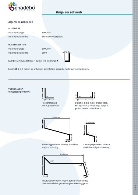 profielen speciaal & platen - Schadebo