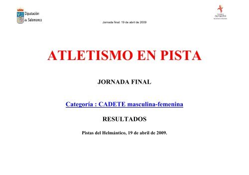 ATLETISMO EN PISTA - Club Caja Rural AtlÃ©tico de Salamanca