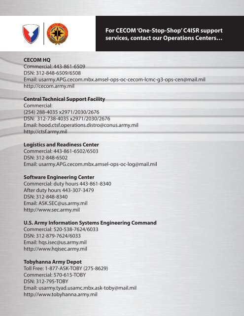 download PDF version - CECOM - U.S. Army