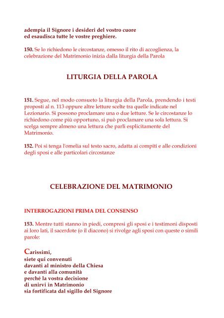 i - rito del matrimonio - Ssmarcoepiox.it