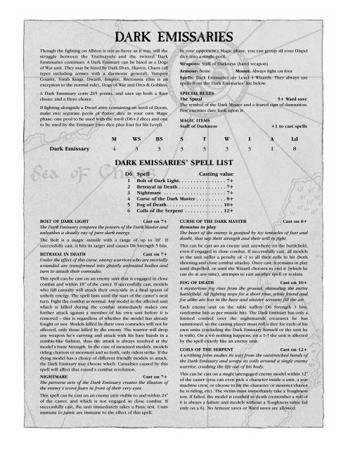 DARK EMISSARIES - Axes of Aix - Warhammer in Aachen