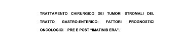 trattamento chirurgico dei tumori stromali del tratto gastro-enterico