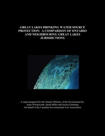 Protecting the Great Lakes as a Drinking Water Source - Canadian ...