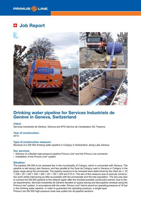 Project water Geneva - RÃ¤dlinger primus line GmbH