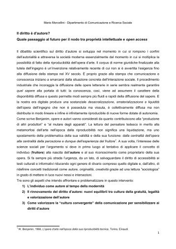 report - Il diritto d'autore nell'universitÃ 