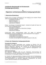 Juristische Hermeneutik im Kirchenrecht (Auslegungsmethoden) A ...