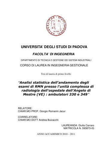 Documento PDF - UniversitÃ  degli Studi di Padova