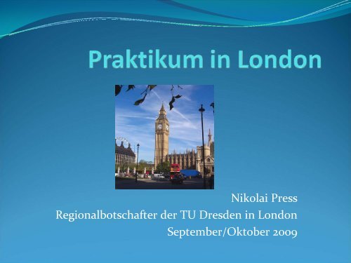 Praktikum in London