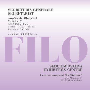 segreteria generale secretariat sede espositiva exhibition centre - Filo