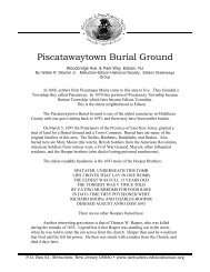 Piscatawaytown Burial Ground - Metuchen-Edison Historical Society