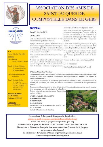 ASSOCIATION DES AMIS DE SAINT JACQUES DE COMPOSTELLE DANS LE GERS