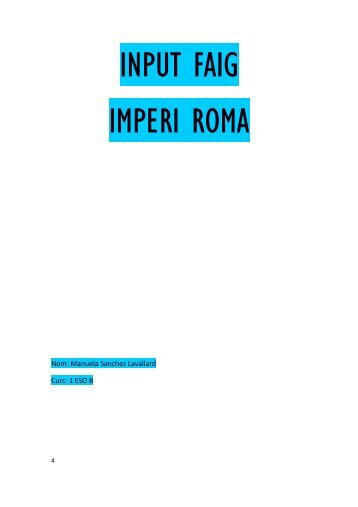 INPUT FAIG IMPERI ROMA
