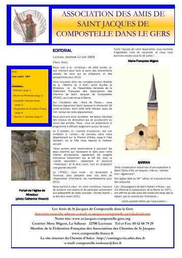 ASSOCIATION DES AMIS DE SAINT JACQUES DE COMPOSTELLE DANS LE GERS