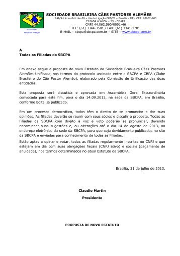 Comunicado as Filiadas AGE em 14-09-2013 - SBCPA