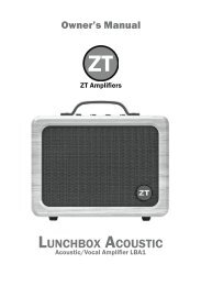 Lunchbox Acoustic - ZT Amplifiers