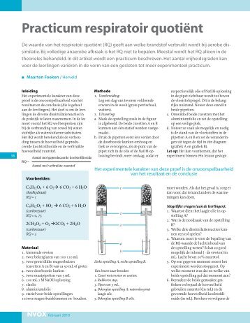 Practicum respiratoir quotiÃ«nt - NVON