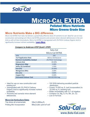 MICRO-CAL EXTRA - Solu-Cal