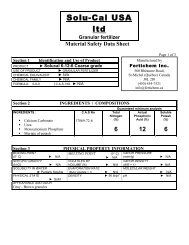 MSDS - Solu-Cal