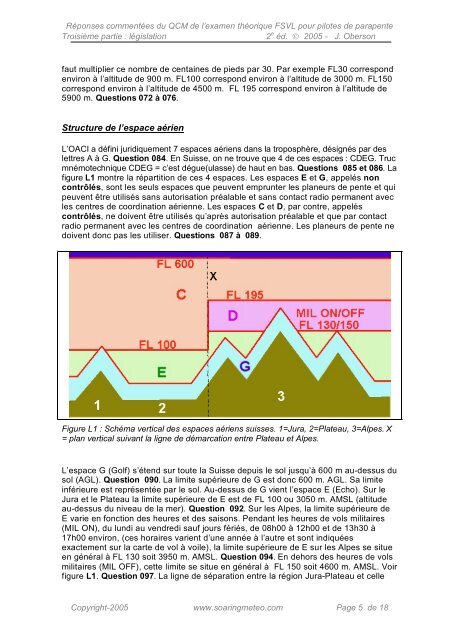 RÃ©ponses commentÃ©es du QCM de l'examen - Soaringmeteo